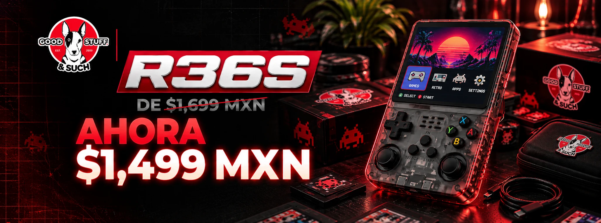 Promoción R36S: antes $1,699 MXN, ahora $1,499 MXN